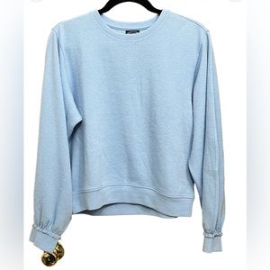 SCOOP NYC Blue Long Balloon Sleeve Sweater Sweatshirt Top Size Medium (8-10) NWT
